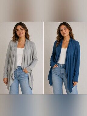 Women’s 2‑Pack Cardigan Sweaters – Size Large – Soft Stretch